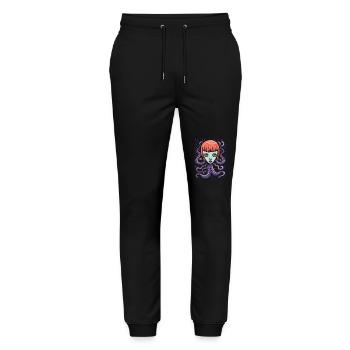 Is this art, the octopus girl - Stanley/Stella Mover Unisex Organic Jogging Trousers - black - Front - Marisol (170cm) & Nik (191cm)