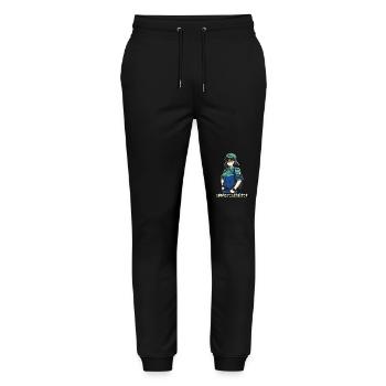 Ich liebe 90er Anime - Stanley/Stella Unisex Bio Jogginghose Mover  - Schwarz - Vorne - Marisol (170cm) & Nik (191cm)