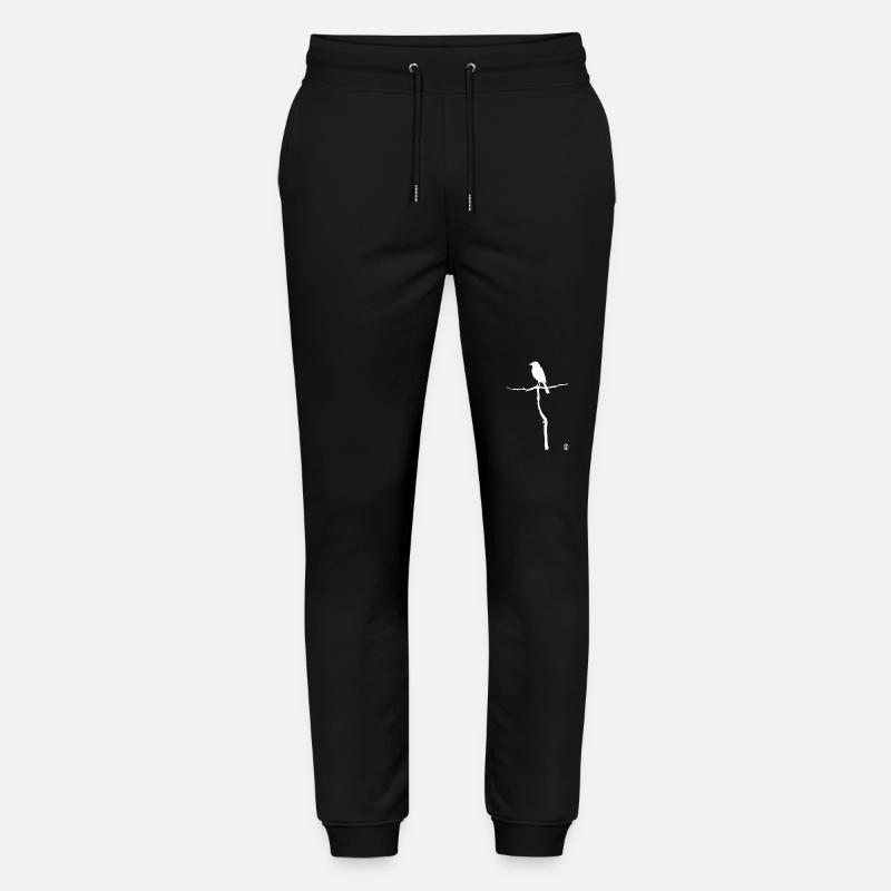 Bird on a branch - Stanley/Stella Mover Unisex Organic Jogging Trousers - black