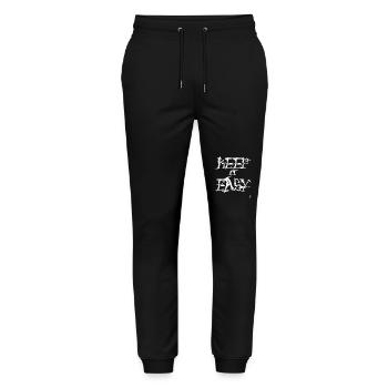 Restez simple - Pantalon de jogging bio MOVER Stanley/Stella unisexe - noir - Devant - Marisol (170cm) & Nik (191cm)