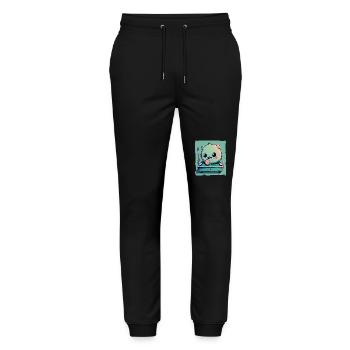 Little Monster Eightball Pool Billiards, Billiards - Stanley/Stella Mover Unisex Organic Jogging Trousers - black - Front - Marisol (170cm) & Nik (191cm)