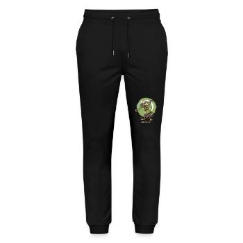 Swing It, Zombie Monkey: A Golfer Golfing - Stanley/Stella Mover Unisex Organic Jogging Trousers - black - Front - Marisol (170cm) & Nik (191cm)