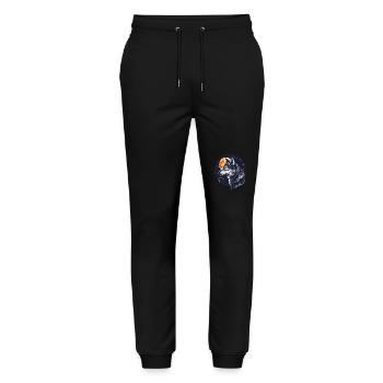 Loup et pleine lune - Pantalon de jogging bio MOVER Stanley/Stella unisexe - noir - Devant - Marisol (170cm) & Nik (191cm)