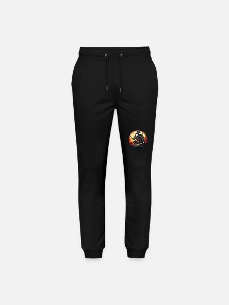 Funny and cool Japanese samurai - Stanley/Stella Mover Unisex Organic Jogging Trousers - black