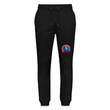 Friedenstaube - Stanley/Stella Unisex Bio Jogginghose Mover  - Schwarz - Vorne - Marisol (170cm) & Nik (191cm)