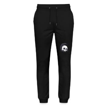 Sleeping skull skull on the moon - Stanley/Stella Mover Unisex Organic Jogging Trousers - black - Front - Marisol (170cm) & Nik (191cm)