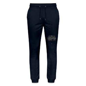 Schach ist günstiger als Therapie - Stanley/Stella Unisex Bio Jogginghose Mover  - Navy - Vorne - Marisol (170cm) & Nik (191cm)