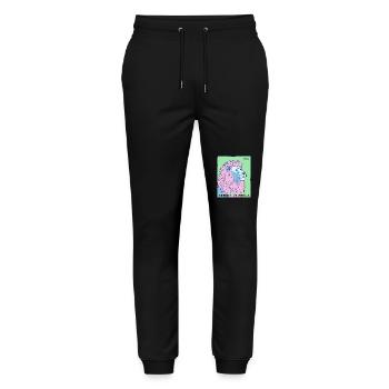 Cela ne devrait pas être si difficile, Leo - Pantalon de jogging bio MOVER Stanley/Stella unisexe - noir - Devant - Marisol (170cm) & Nik (191cm)