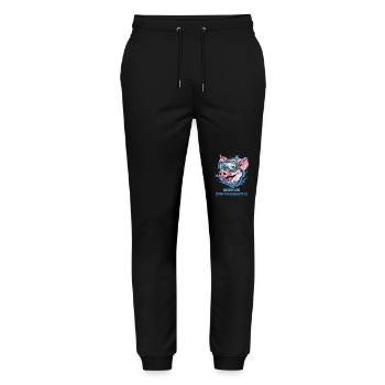 Divers are SMART AND BEAUTIFUL: Diver Pig - Stanley/Stella Mover Unisex Organic Jogging Trousers - black - Front - Marisol (170cm) & Nik (191cm)
