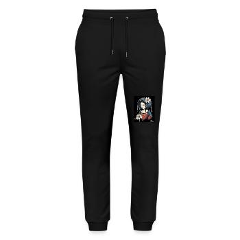 Butterflower Beauty: The Wise Woman - Stanley/Stella Mover Unisex Organic Jogging Trousers - black - Front - Marisol (170cm) & Nik (191cm)