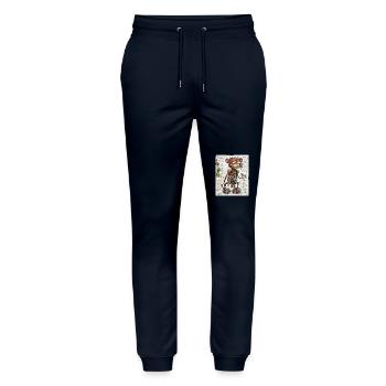 The structure of the robotic monkey - Stanley/Stella Mover Unisex Organic Jogging Trousers - navy - Front - Marisol (170cm) & Nik (191cm)