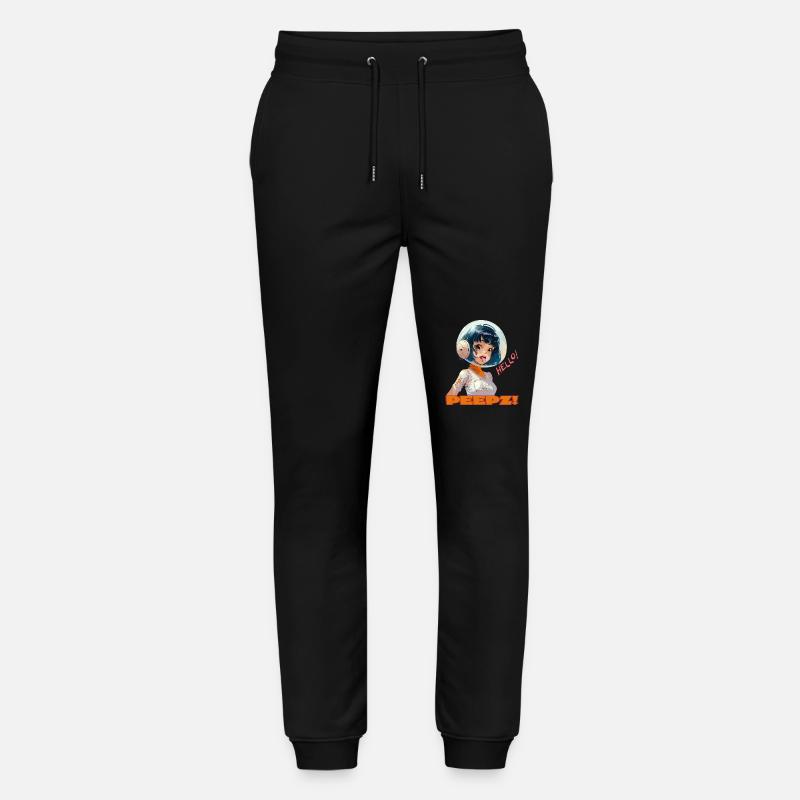 Astronauten-Mädchen: Hallo Leute - Stanley/Stella Unisex Bio Jogginghose Mover  - Schwarz