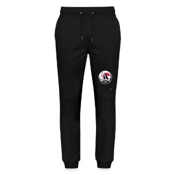 Moin sagen und mit Boot Segeln - Stanley/Stella Unisex Bio Jogginghose Mover  - Schwarz - Vorne - Marisol (170cm) & Nik (191cm)