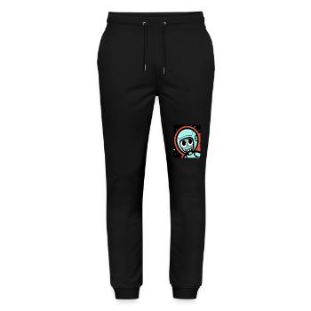 Funny Astronaut Explorer Cartoon - Stanley/Stella Unisex Bio Jogginghose Mover  - Schwarz - Vorne - Marisol (170cm) & Nik (191cm)
