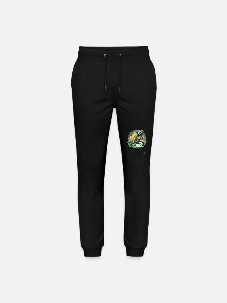 Another Rex Roar Dino Dinosaur - Stanley/Stella Mover Unisex Organic Jogging Trousers - black