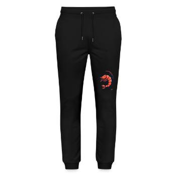 Mond-Garnele: Eine Garnele auf dem Mond - Stanley/Stella Unisex Bio Jogginghose Mover  - Schwarz - Vorne - Marisol (170cm) & Nik (191cm)
