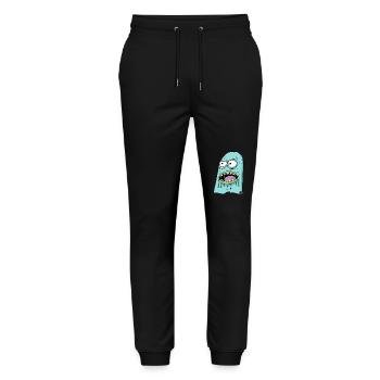 Dummer fauler schleimiger Wurm - Stanley/Stella Unisex Bio Jogginghose Mover  - Schwarz - Vorne - Marisol (170cm) & Nik (191cm)