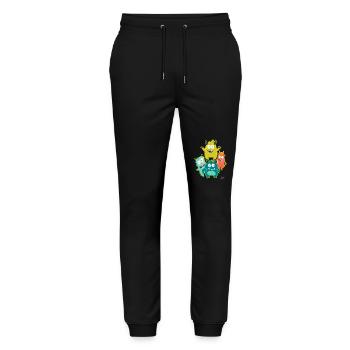 petits amis monstres drôles - Pantalon de jogging bio MOVER Stanley/Stella unisexe - noir - Devant - Marisol (170cm) & Nik (191cm)