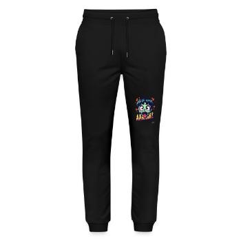 frecher Zombie mit Herzen - Stanley/Stella Unisex Bio Jogginghose Mover  - Schwarz - Vorne - Marisol (170cm) & Nik (191cm)