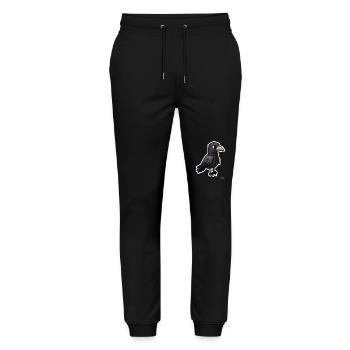 Seltsamer dunkler Rabe - Stanley/Stella Unisex Bio Jogginghose Mover  - Schwarz - Vorne - Marisol (170cm) & Nik (191cm)