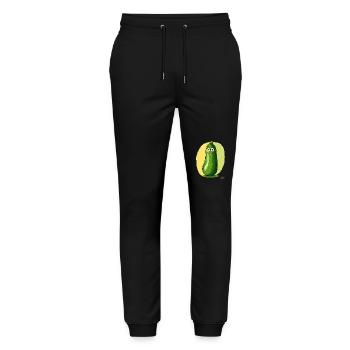 Courgettes drôles et déplacées. - Pantalon de jogging bio MOVER Stanley/Stella unisexe - noir - Devant - Marisol (170cm) & Nik (191cm)
