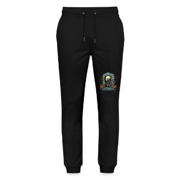 Skeleton Dungeon Showtime - Stanley/Stella Mover Unisex Organic Jogging Trousers - black - Front - Marisol (170cm) & Nik (191cm)