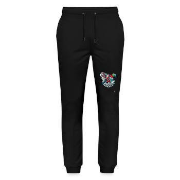 Der fiese und miese Clown ist im Haus - Stanley/Stella Unisex Bio Jogginghose Mover  - Schwarz - Vorne - Marisol (170cm) & Nik (191cm)