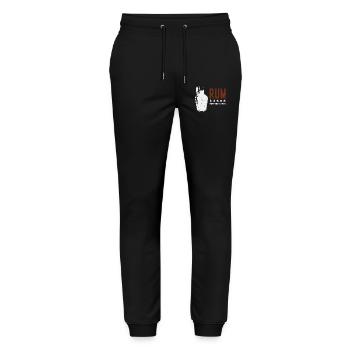 Rum - Drinking Expert Rumtrinker - Stanley/Stella Unisex Bio Jogginghose Mover  - Schwarz - Vorne - Marisol (170cm) & Nik (191cm)