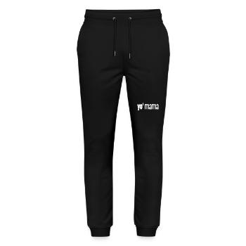 Yo Mama Saying in Cool Font - Stanley/Stella Mover Unisex Organic Jogging Trousers - black - Front - Marisol (170cm) & Nik (191cm)