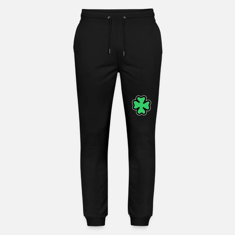 vierblättriges Kleeblatt - Stanley/Stella Unisex Bio Jogginghose Mover  - Schwarz
