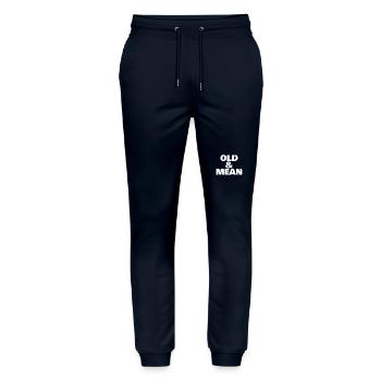 OLD AND MEAN - Stanley/Stella Mover Unisex Organic Jogging Trousers - navy - Front - Marisol (170cm) & Nik (191cm)