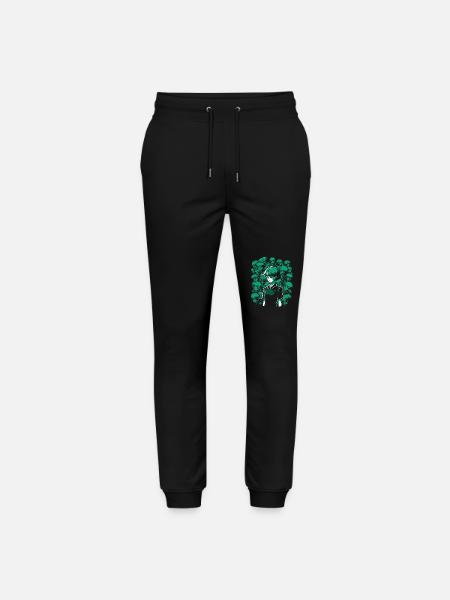 Skull, Bones and Cartoon Girl - Stanley/Stella Mover Unisex Organic Jogging Trousers - black