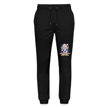 happy retired after work circus - Stanley/Stella Mover Unisex Organic Jogging Trousers - black - Front - Marisol (170cm) & Nik (191cm)