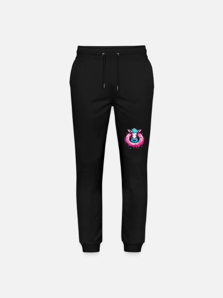 The Donut Sheep - Stanley/Stella Mover Unisex Organic Jogging Trousers - black