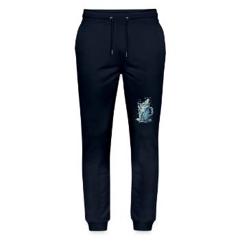 A glass of water should always be free - Stanley/Stella Mover Unisex Organic Jogging Trousers - navy - Front - Marisol (170cm) & Nik (191cm)