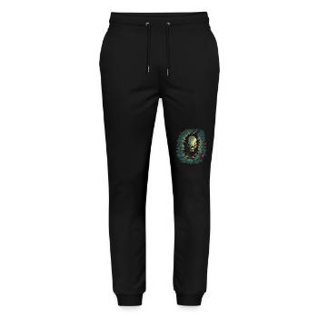 In the dungeon of horror is a skull - Stanley/Stella Mover Unisex Organic Jogging Trousers - black - Front - Marisol (170cm) & Nik (191cm)