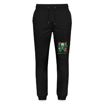 Tentacles of Terror: Octopus Skull - Stanley/Stella Mover Unisex Organic Jogging Trousers - black - Front - Marisol (170cm) & Nik (191cm)
