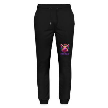 More music, please, a happy pig - Stanley/Stella Mover Unisex Organic Jogging Trousers - black - Front - Marisol (170cm) & Nik (191cm)