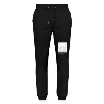 L’anime de dessin animé rencontre l’amour du pop art - Pantalon de jogging bio MOVER Stanley/Stella unisexe - noir - Devant - Marisol (170cm) & Nik (191cm)
