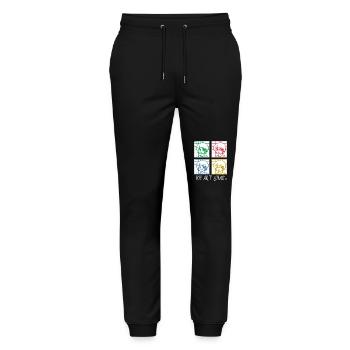 L’anime de dessin animé rencontre l’amour du pop art - Pantalon de jogging bio MOVER Stanley/Stella unisexe - noir - Devant - Marisol (170cm) & Nik (191cm)