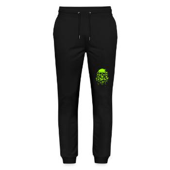 Les crânes verts visqueux abondent - Pantalon de jogging bio MOVER Stanley/Stella unisexe - noir - Devant - Marisol (170cm) & Nik (191cm)