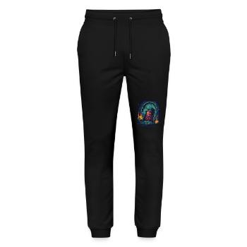 Pieuvre détective du donjon des ténèbres profondes - Pantalon de jogging bio MOVER Stanley/Stella unisexe - noir - Devant - Marisol (170cm) & Nik (191cm)