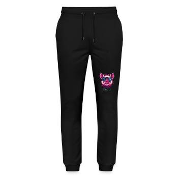 Cochon Disco - Pantalon de jogging bio MOVER Stanley/Stella unisexe - noir - Devant - Marisol (170cm) & Nik (191cm)