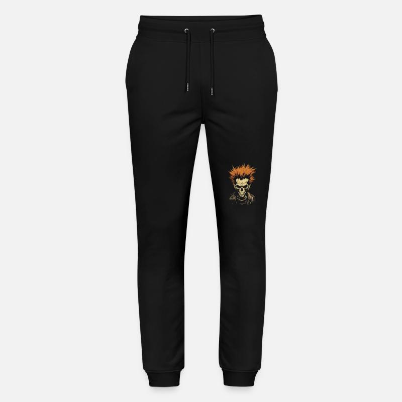 Punk Anarchy : Rock Skull - Pantalon de jogging bio MOVER Stanley/Stella unisexe - noir