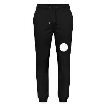 Leeres Kreis-Design - ich bin raus - Stanley/Stella Unisex Bio Jogginghose Mover  - Schwarz - Vorne - Marisol (170cm) & Nik (191cm)