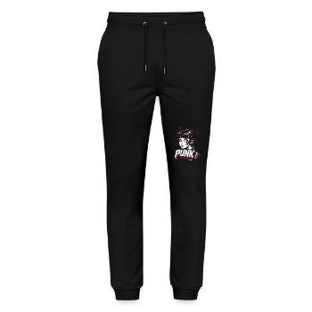 Anime Punk Girl - Stanley/Stella Unisex Bio Jogginghose Mover  - Schwarz - Vorne - Marisol (170cm) & Nik (191cm)