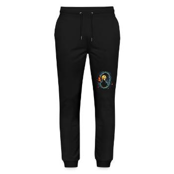 Dämonen sind auch Menschen - Stanley/Stella Unisex Bio Jogginghose Mover  - Schwarz - Vorne - Marisol (170cm) & Nik (191cm)
