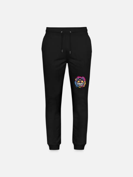 What a crazy cool bear - Stanley/Stella Mover Unisex Organic Jogging Trousers - black