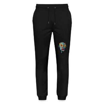 Cubist portrait of a zombie head - Stanley/Stella Mover Unisex Organic Jogging Trousers - black - Front - Marisol (170cm) & Nik (191cm)