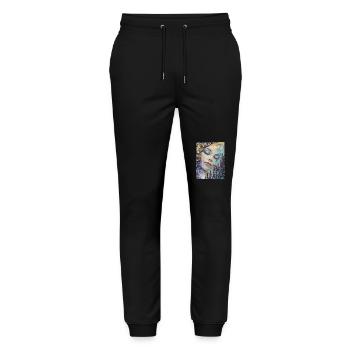 Girl sleeping in lavender - Stanley/Stella Mover Unisex Organic Jogging Trousers - black - Front - Marisol (170cm) & Nik (191cm)